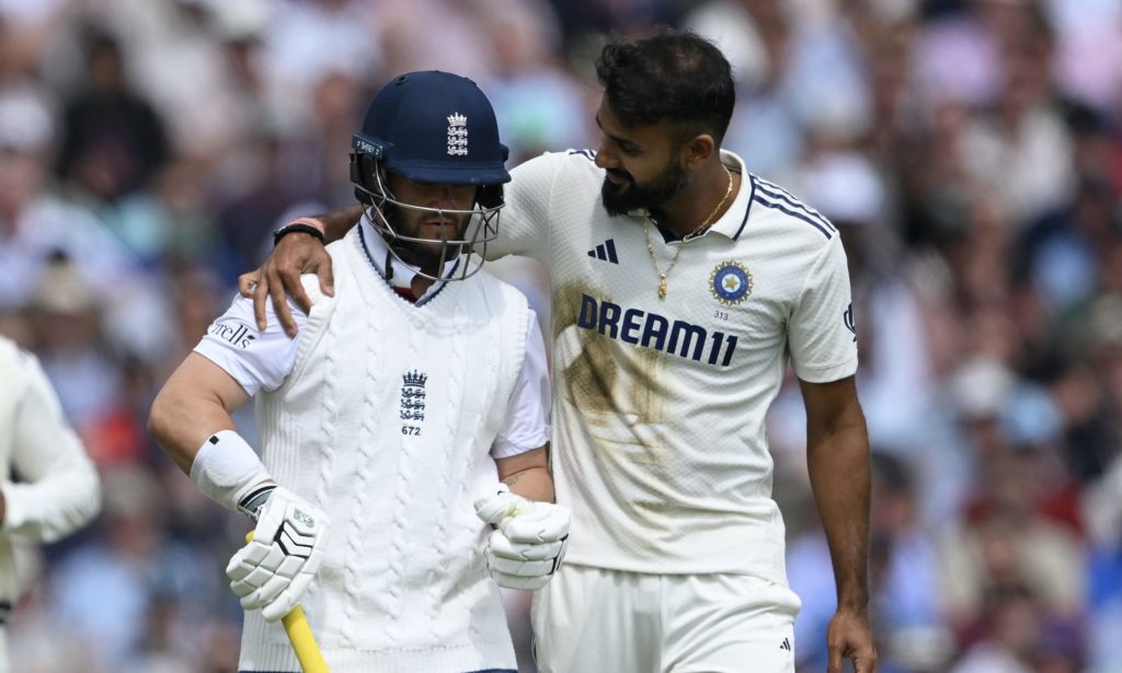 Akash Deep Ben Duckett 1 Aug 2025 Shaun Botterill Getty Images