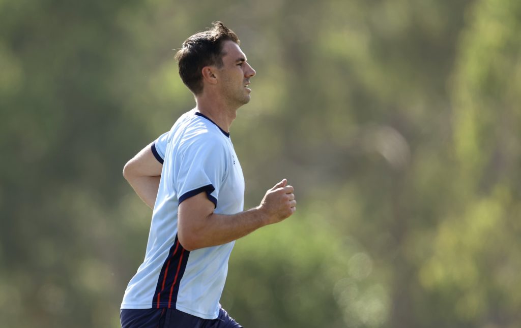 Pat Cummins runs 21 Oct 2025 Jason McCawley Getty Images