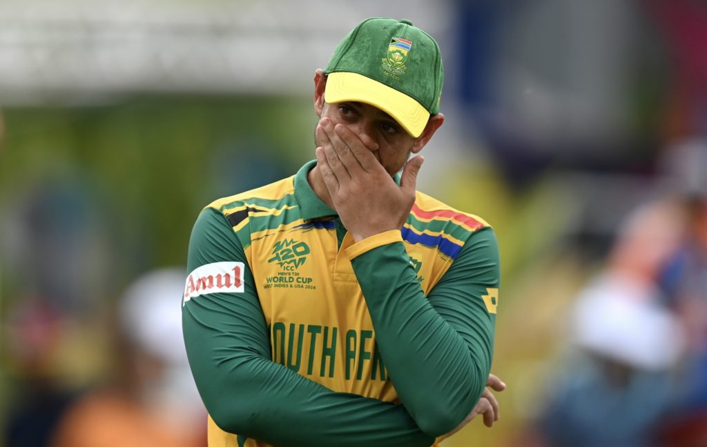 Quinton de Kock dejected T20 WC Gareth Copley Getty Images