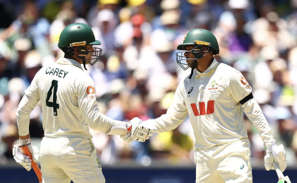 Alex Carey Usman Khawaja 17 Dec 2025 Robert Cianflone Getty Images