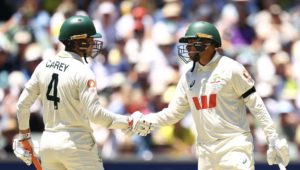 Alex Carey Usman Khawaja 17 Dec 2025 Robert Cianflone Getty Images