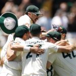 Australia celebrate 21 Dec 2025 Darrian Traynor Getty Images