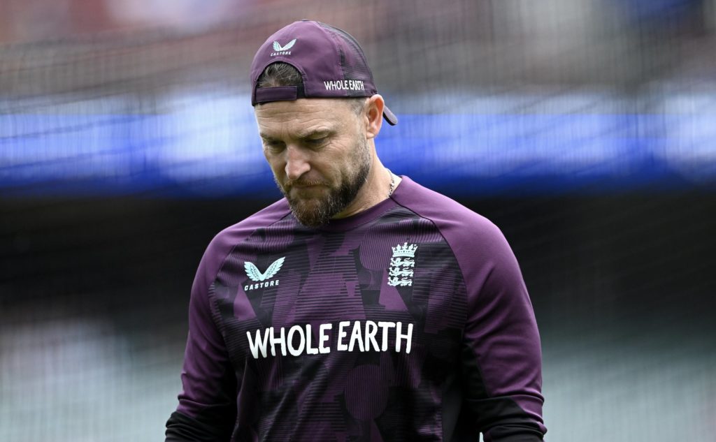 Brendon McCullum dejected 21 Dec 2025 Gareth Copley Getty Images