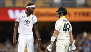 Jofra Archer Steve Smith 7 Dec 2025 Darrian Traynor Getty Images