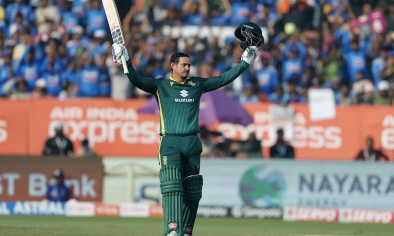 Quinton de Kock 100 6 Dec 2025 BCCI
