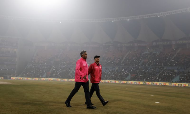 Umpires fog Lucknow 17 Dec 2025 BCCI