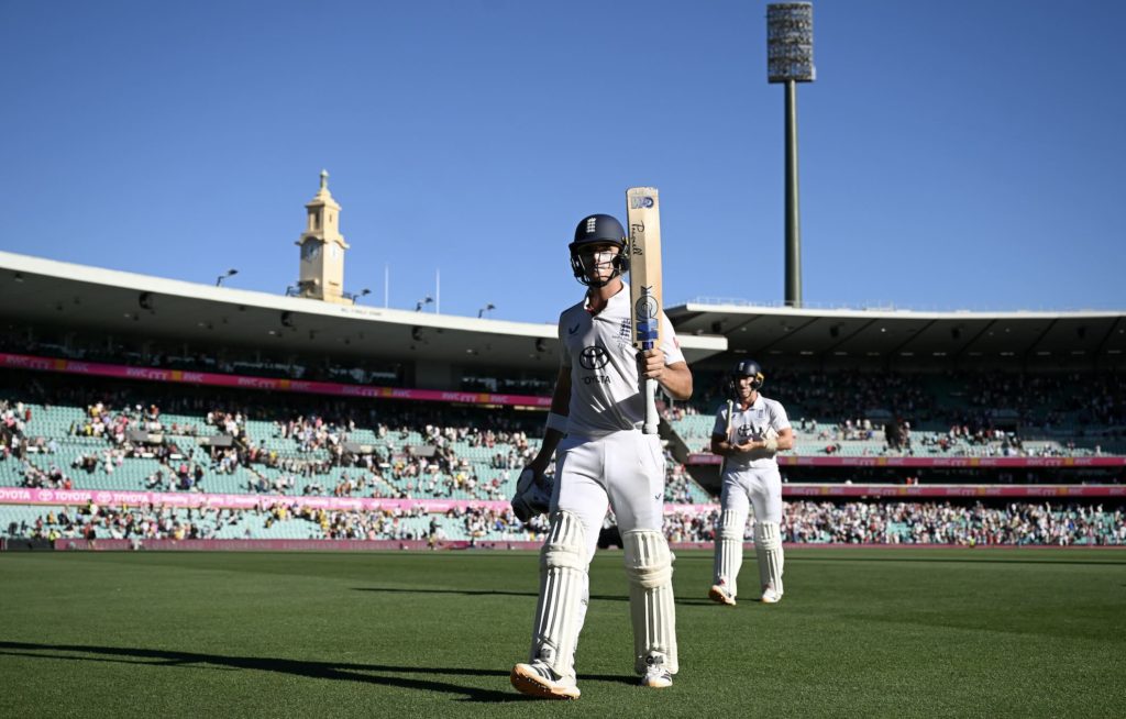 Jacob Bethell walks off 7 Jan 2026 Gareth Copley Getty Images