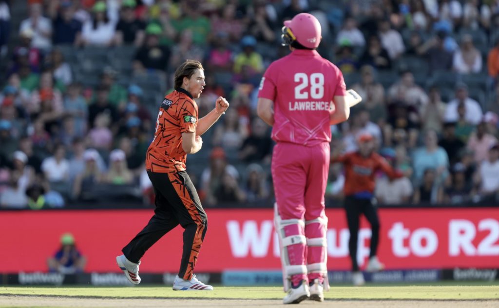 James Coles wicket 23 January 2026 Arjun Singh Sportzpics