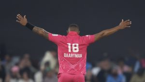 Ottneil Baartman celebrates 15 January 2026 Shaun Roy Sportzpics