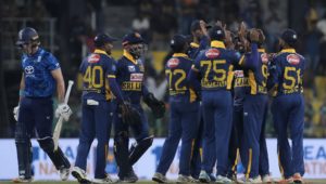Sri Lanka wicket Jacob Bethell Sameera Peiris Getty Images