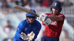 KOLKATA, INDIA - FEBRUARY 16: Jacob Bethell of England bats during the ICC Men's T20 World Cup India & Sri Lanka 2026 match between England and Italy at Eden Gardens on February 16, 2026 in Kolkata, India. (Photo by Pankaj Nangia/Getty Images)