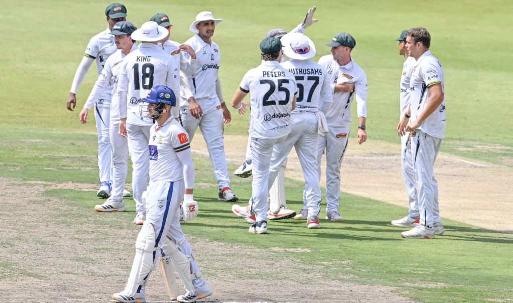 Matthew Boast Warriors wicket 19 Feb 2026 Lefty Shivambu Gallo Images