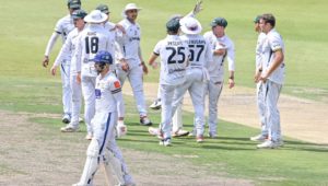 Matthew Boast Warriors wicket 19 Feb 2026 Lefty Shivambu Gallo Images